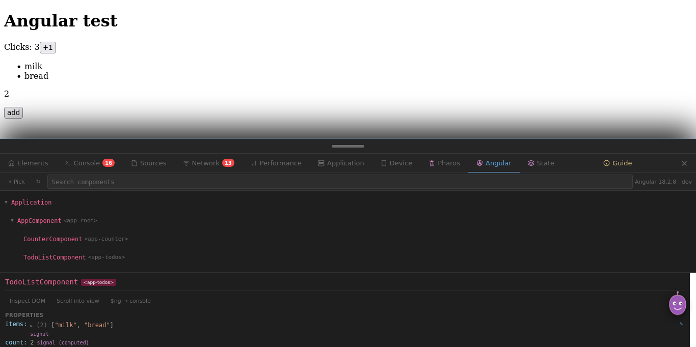 Angular components and signals